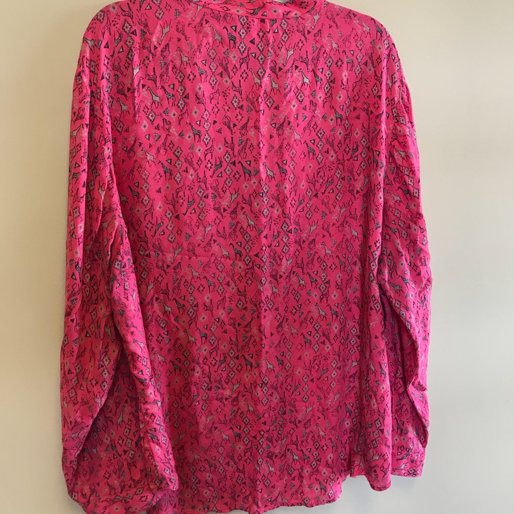 New Directions Weekend Giraffe Print Blouse 3X - Picture 4 of 6